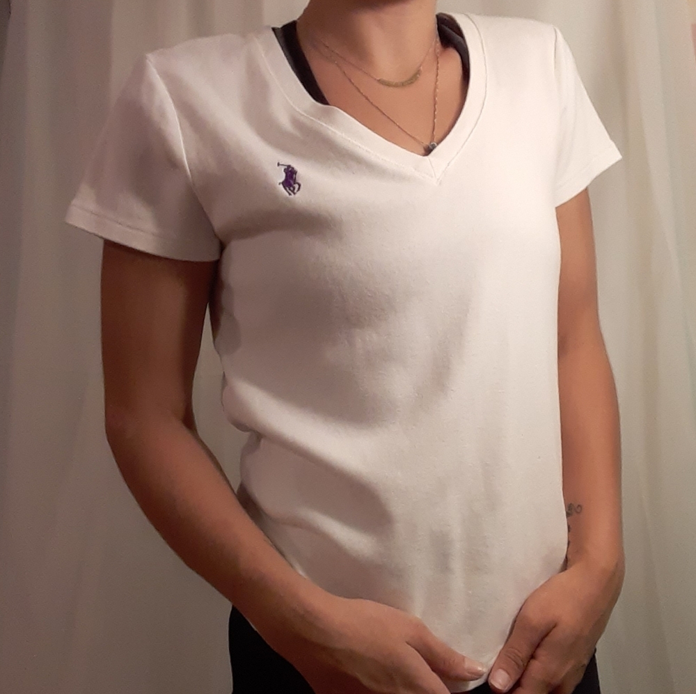 Polo Ralph Lauren women's v-neck knit tshirt